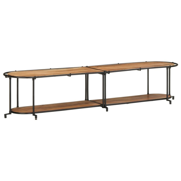 Mueble de TV madera maciza de acacia 200x42x40 cm M 3