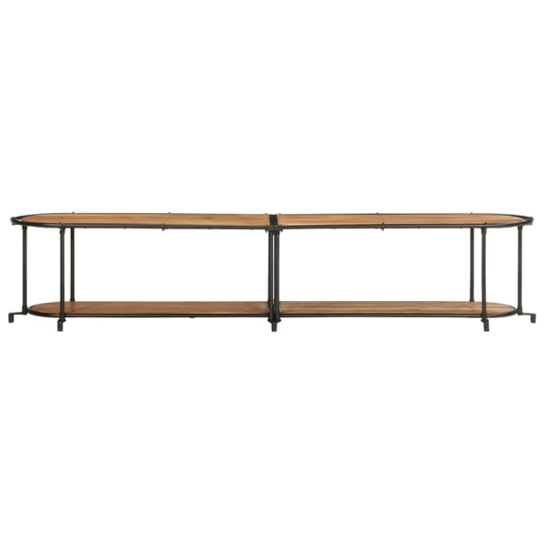 Mueble de TV madera maciza de acacia 200x42x40 cm M 4