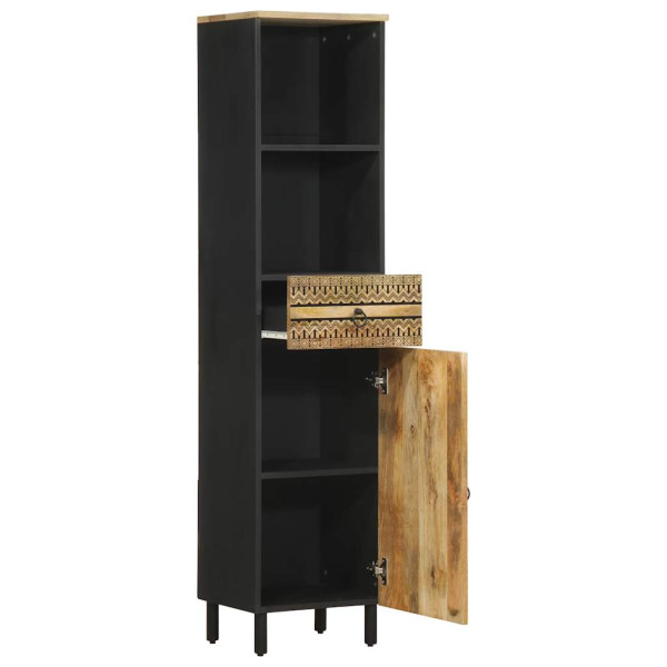Mueble de baño madera maciza de mango 38x33.5x160 cm M 2