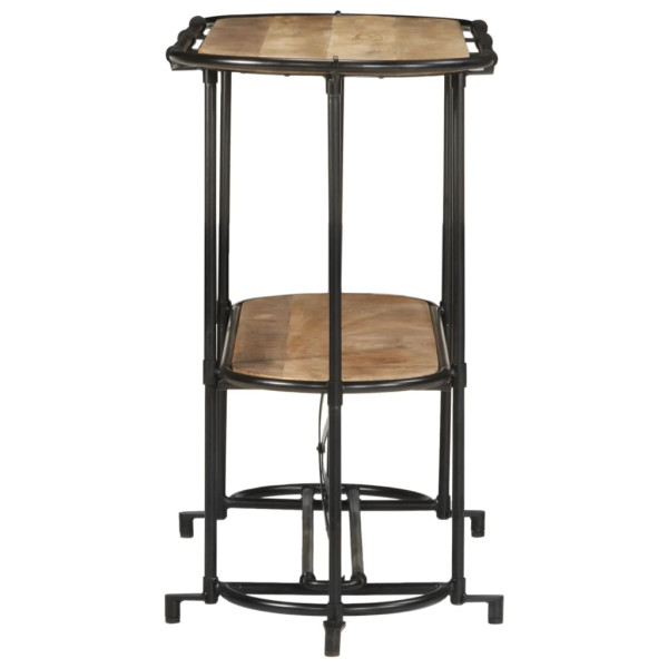 Mesa consola madera maciza de mango rugosa 110x42x76 cm M 5