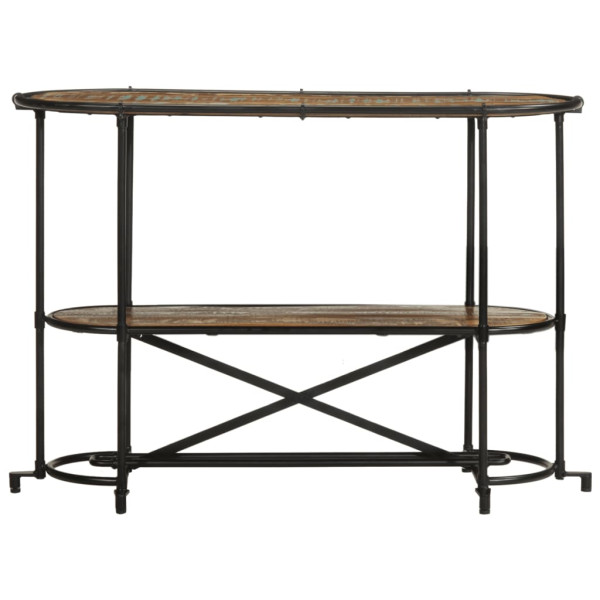 Mesa consola madera maciza reciclada 110x42x76 cm M 4