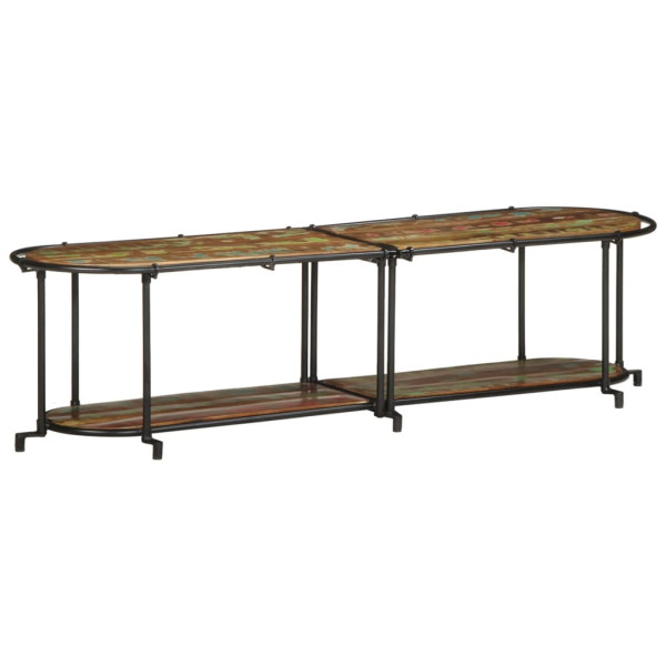 Mueble de TV madera maciza reciclada 160x42x40 cm D