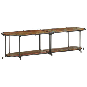 Mueble de TV madera maciza reciclada 160x42x40 cm H