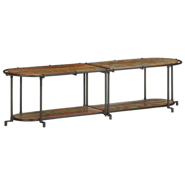 Mueble de TV madera maciza reciclada 160x42x40 cm M 2