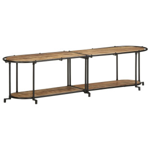 Mueble de TV madera maciza de mango rugosa 160x42x40 cm H
