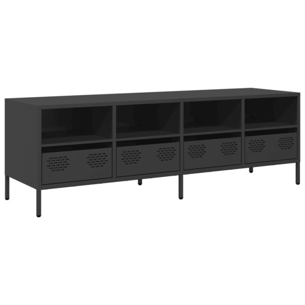 Mueble para TV acero laminado en frío negro 135x39x43.5 cm M 2