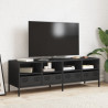 Mueble para TV acero laminado en frío negro 135x39x43.5 cm 3