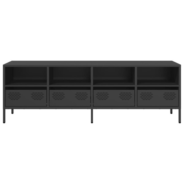 Mueble para TV acero laminado en frío negro 135x39x43.5 cm M 4