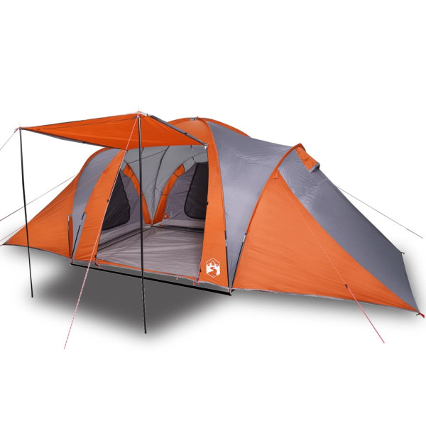 Tenda familiar cúpula para 6 pessoas impermeável cinza/laranja M 2