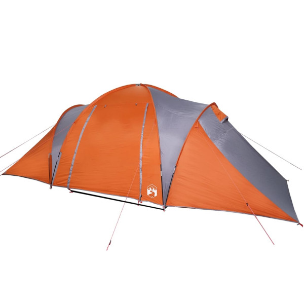Tenda familiar cúpula para 6 pessoas impermeável cinza/laranja M 5