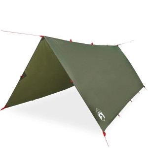 Lona de camping impermeable verde oliva 366x306 cm H
