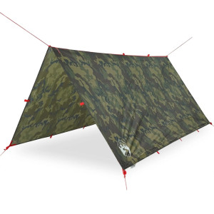 Lona de camping impermeable camuflaje 366x306 cm H