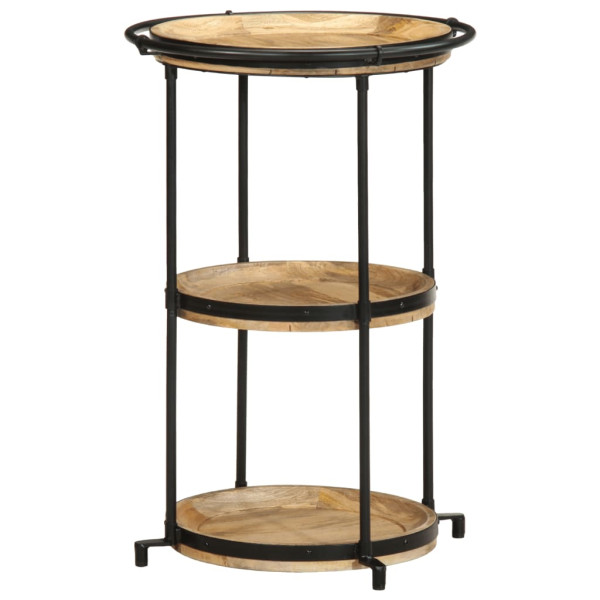Mesa auxiliar madera maciza de mango Ø55x83 cm M 2