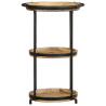 Mesa auxiliar madera maciza de mango Ø55x83 cm 4