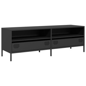 Mueble para TV acero laminado en frío negro 135x39x43.5 cm H