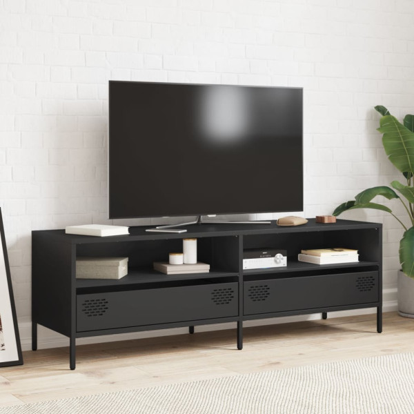 Mueble para TV acero laminado en frío negro 135x39x43.5 cm M 3