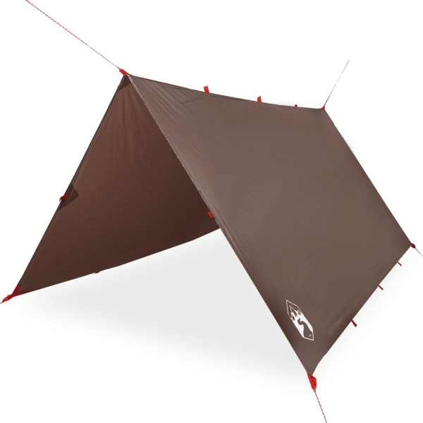 Lona de camping impermeable marrón 366x306 cm M 2