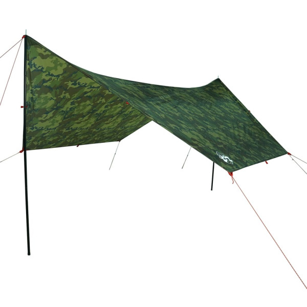 Lona de camping impermeable camuflaje 462x306x211 cm M 2