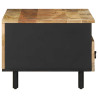 Mesa de centro madera maciza de mango rugosa negro 80x54x40 cm 4