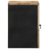 Armario colgante baño madera maciza mango negro 38x33.5x48 cm 4