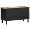 Mueble de TV madera maciza de mango rugosa negro 80x33.5x46 cm 5