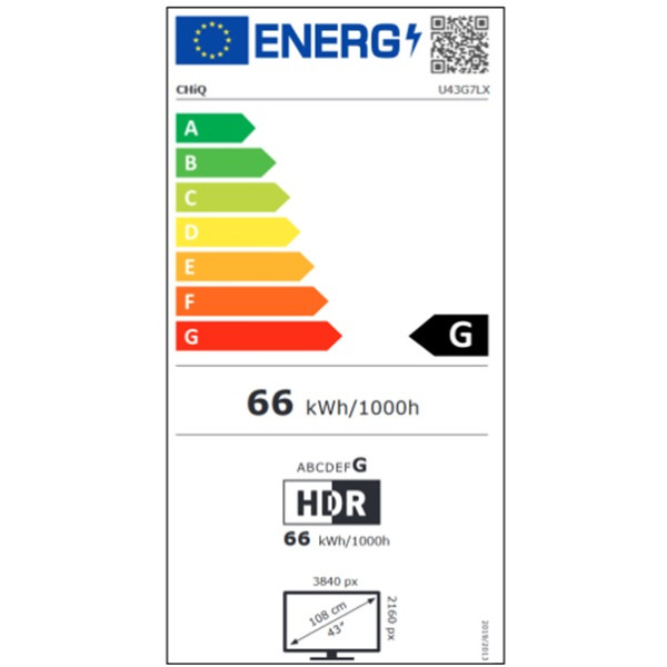 Tv chiq led 43pulgadas u43g7lx 4k android tv hdmi usb M 6