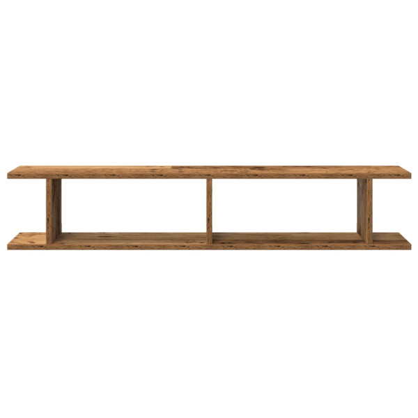 Estantes pared 2 uds madera ingeniería envejecida 105x18x20 cm M 5