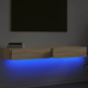 Muebles de TV con luces LED 2 uds roble Sonoma 60x35x15.5 cm 4