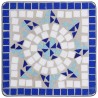 Mesa de apoio em mosaico cerâmica azul e branco 4