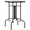 Mesa auxiliar de mosaico cerámica negro y blanco 3