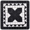 Mesa auxiliar de mosaico cerámica negro y blanco 4