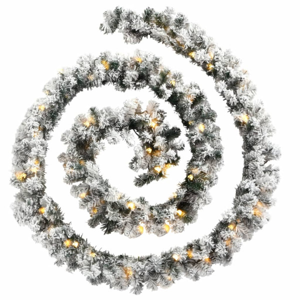 Grinalda de Natal com luzes LED 5 m PVC verde M 3