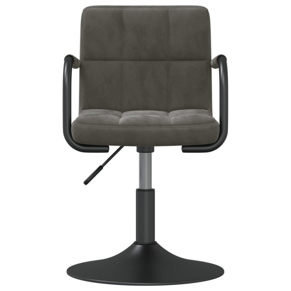 Sillas de comedor giratorias 4 unidades terciopelo gris oscuro M 4