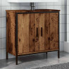 Armario de lavabo baño madera ingeniería envejecida 60x30x60 cm 1