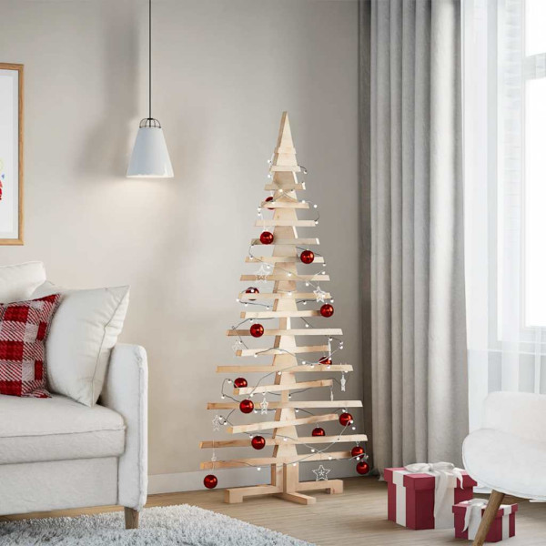 Árbol de Navidad de madera de adorno madera maciza pino 150 cm D