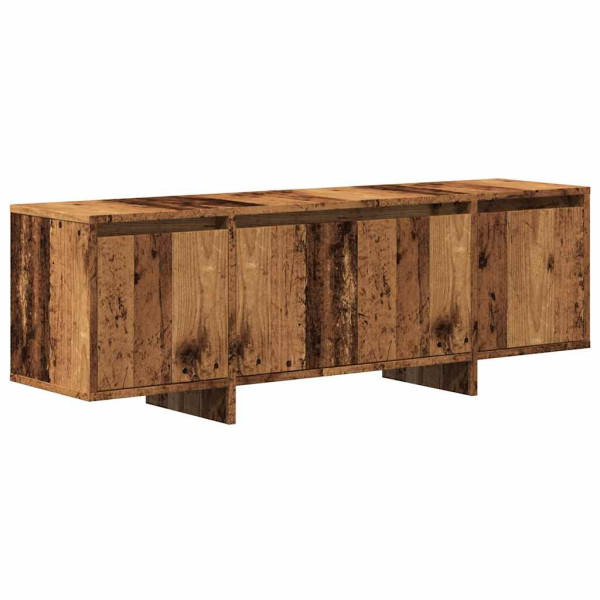 Mueble de TV madera ingeniería madera envejecida 120x30x40.5 cm M 2