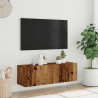 Mueble de TV de pared madera ingeniería envejecida 100x30x30 cm 3