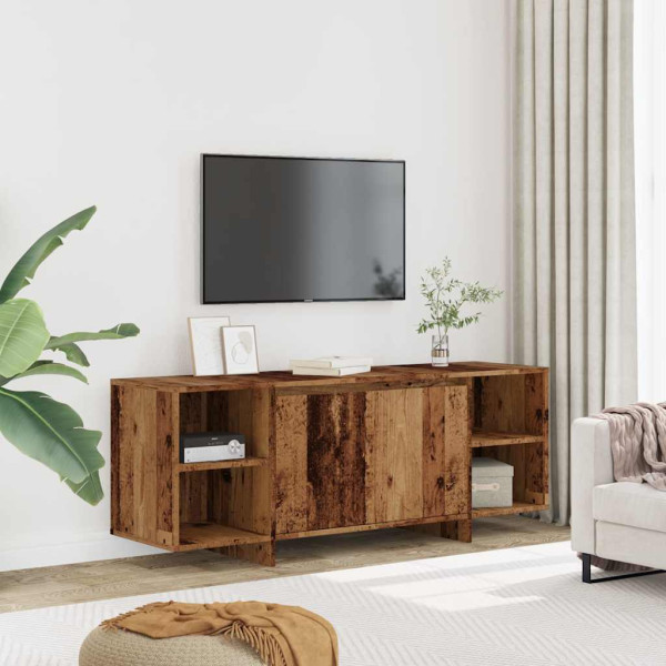 Mueble de TV madera de ingeniería envejecida 130x35x50 cm M 3