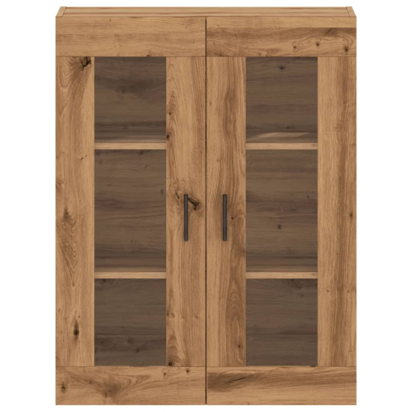 Armario de pared madera ingeniería marrón roble 69.5x34x90 cm M 4
