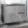 Armario de baño madera contrachapada gris hormigón 65x33x60 cm 1
