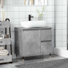 Armario de baño madera contrachapada gris hormigón 65x33x60 cm 3