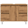 Mueble de baño madera de ingeniería roble artisan 80x33x60 cm 4