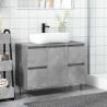 Mueble de baño madera de ingeniería gris hormigón 80x33x60 cm 3