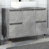 Mueble de baño madera de ingeniería gris hormigón 80x33x60 cm 1