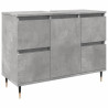 Mueble de baño madera de ingeniería gris hormigón 80x33x60 cm 2