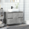 Mueble de baño madera de ingeniería gris hormigón 80x33x60 cm 3