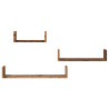 Prateleiras de parede 3 pcs derivados de madeira madeira velha 4