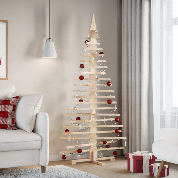 Árbol de Navidad de madera de adorno madera maciza pino 180 cm D