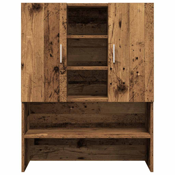 Armario de lavadora madera envejecida 70.5x25.5x90 cm M 4