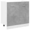 Armario debajo fregadero madera contrachapada gris 80x46x81.5cm 2